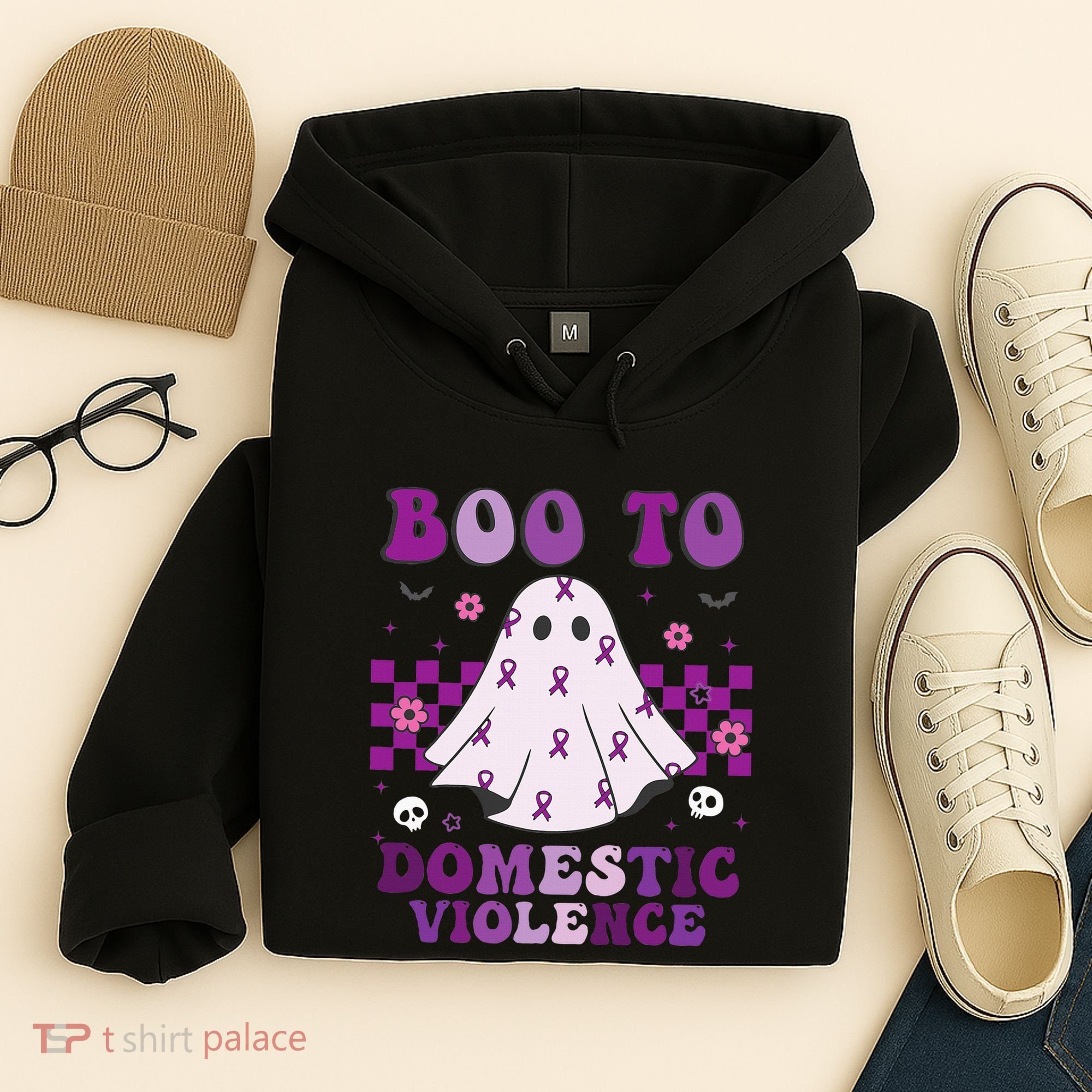 funny Boo Domestic Violence Awareness Hoodie