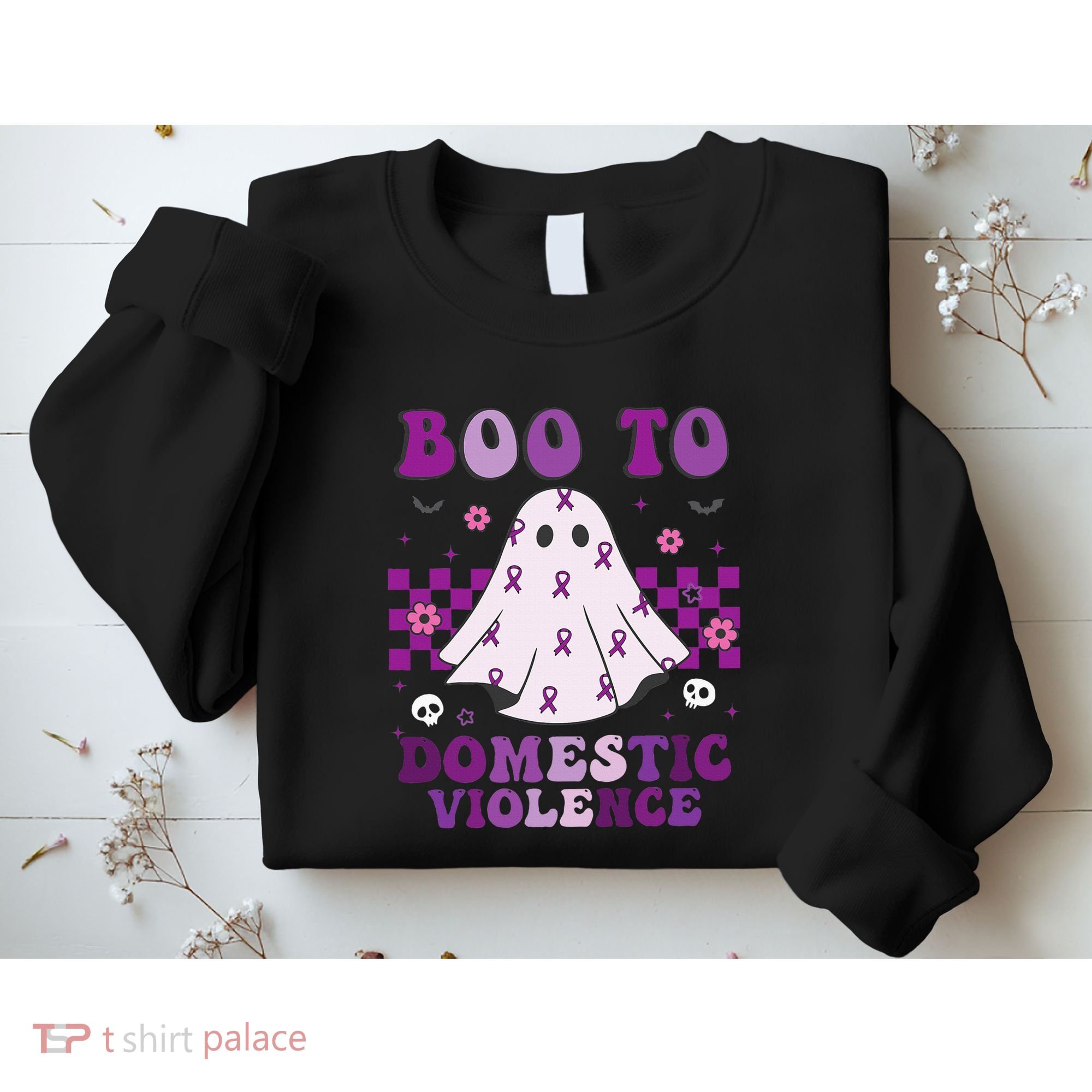 funny Boo Domestic Violence Awareness Sweatshirt