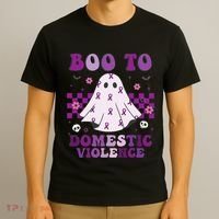 funny Boo Domestic Violence Awareness T-Shirt thumb 3