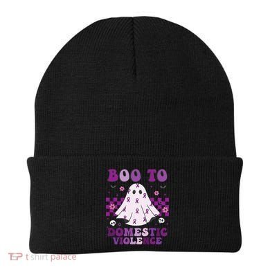 funny Boo Domestic Violence Awareness Beanie