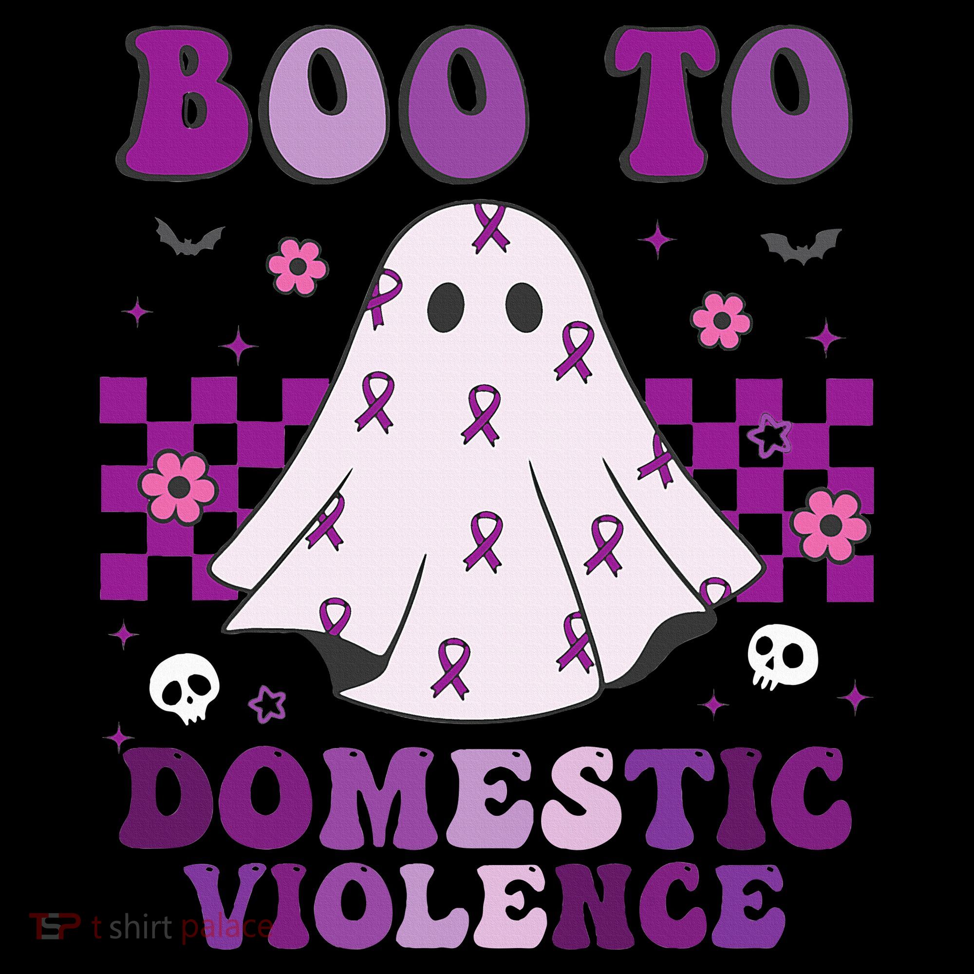 funny Boo Domestic Violence Awareness Women's Hoodie