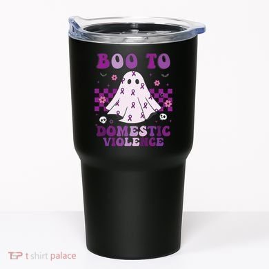 funny Boo Domestic Violence Awareness Tumbler