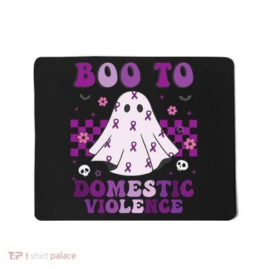 funny Boo Domestic Violence Awareness Mousepad