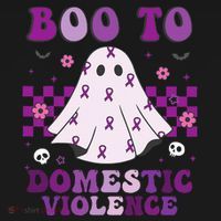 funny Boo Domestic Violence Awareness Mousepad thumb 1