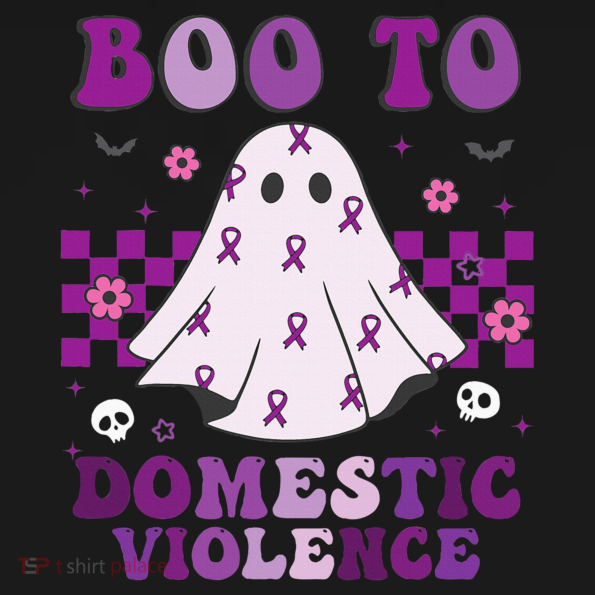 funny Boo Domestic Violence Awareness Baby Bodysuit