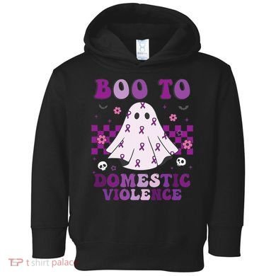 funny Boo Domestic Violence Awareness Toddler Hoodie