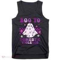 funny Boo Domestic Violence Awareness Tank Top thumb 0