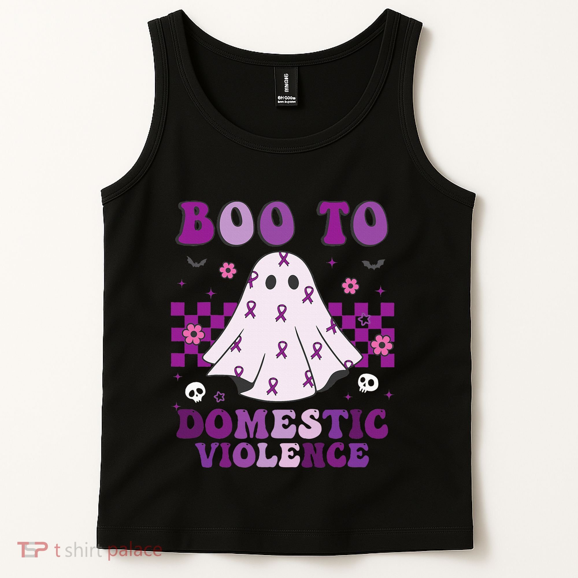 funny Boo Domestic Violence Awareness Tank Top