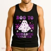funny Boo Domestic Violence Awareness Tank Top thumb 3
