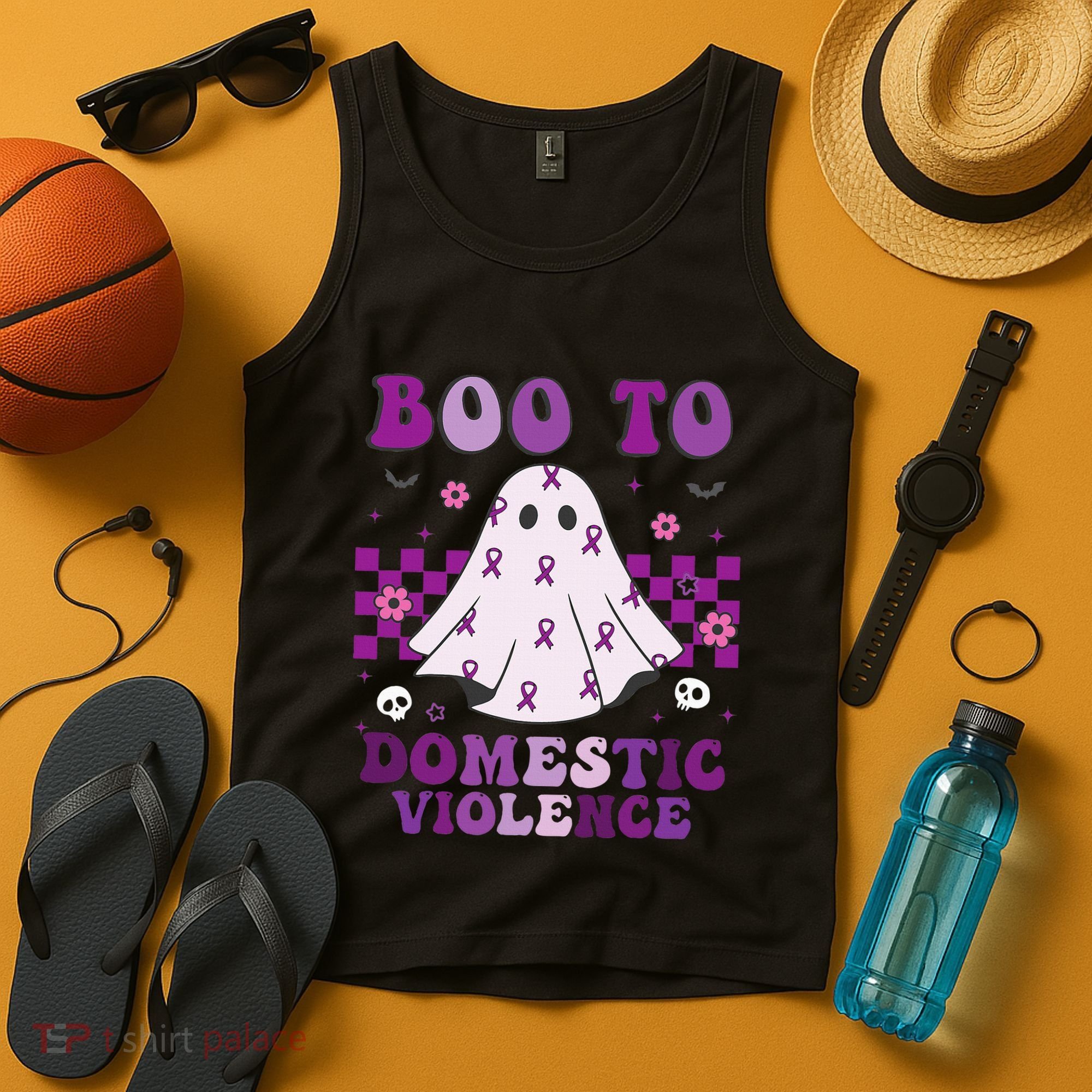 funny Boo Domestic Violence Awareness Tank Top