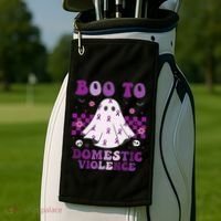 funny Boo Domestic Violence Awareness Golf Towel thumb 2