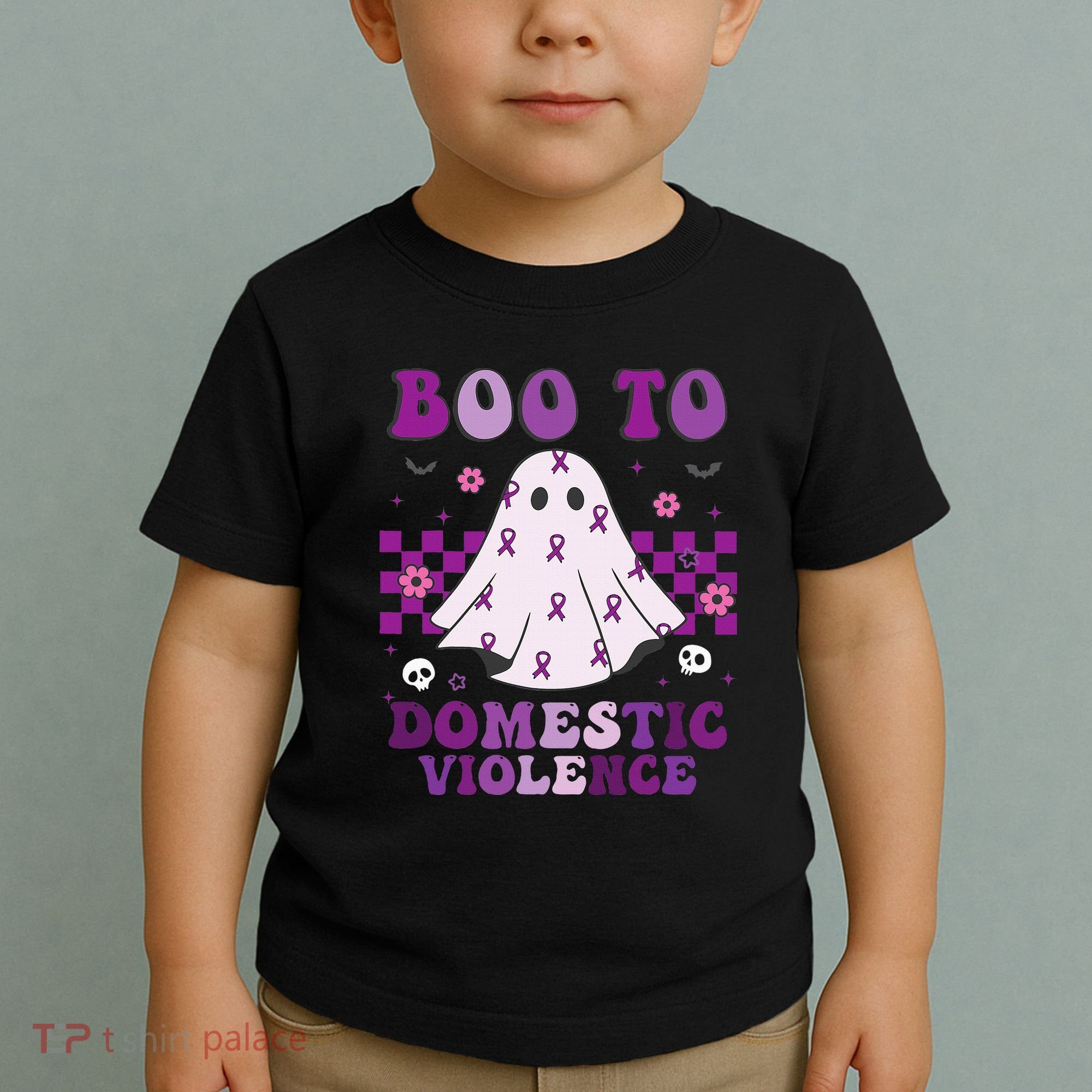funny Boo Domestic Violence Awareness Toddler T-Shirt
