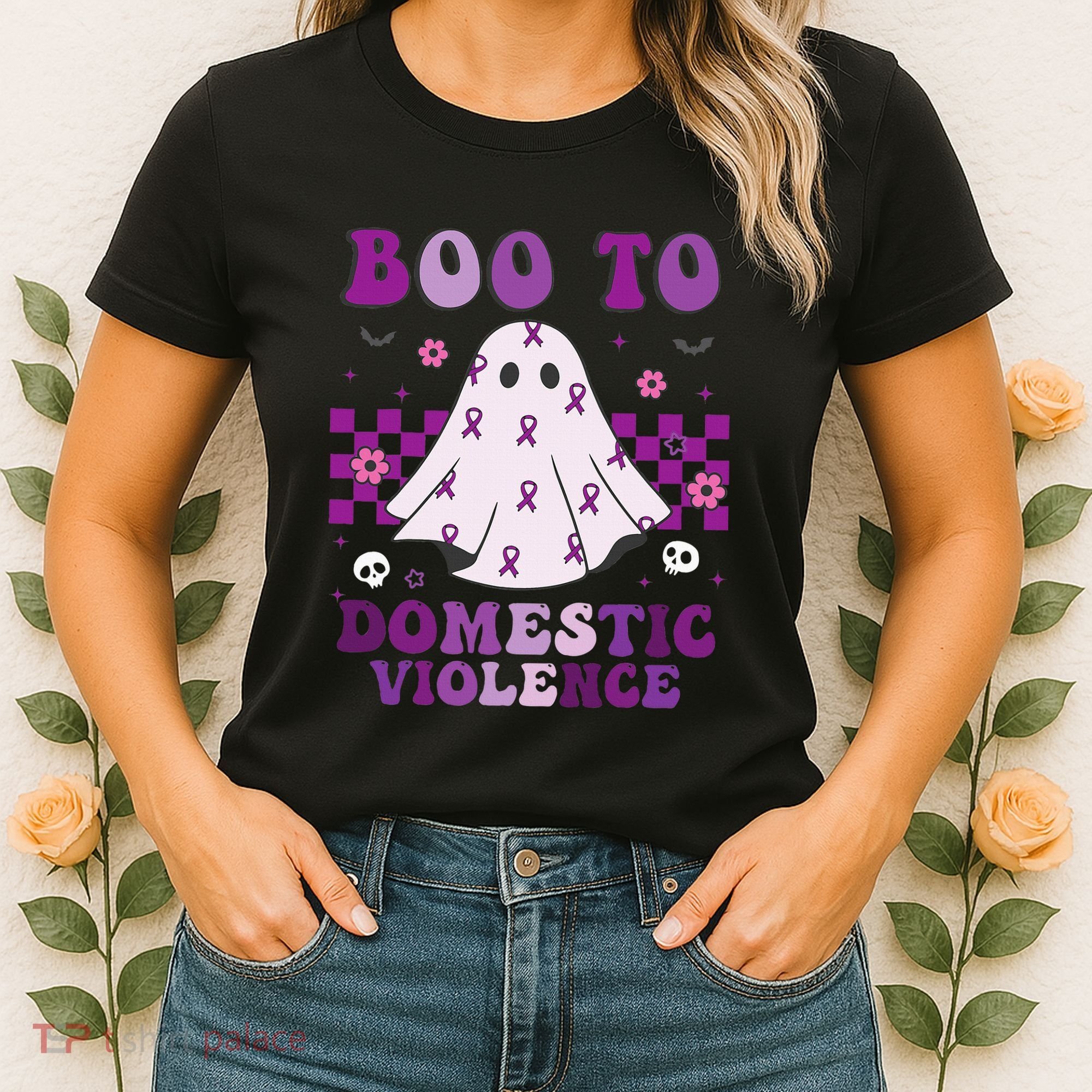 funny Boo Domestic Violence Awareness Women's T-Shirt
