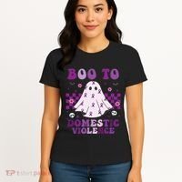 funny Boo Domestic Violence Awareness Women's T-Shirt thumb 4