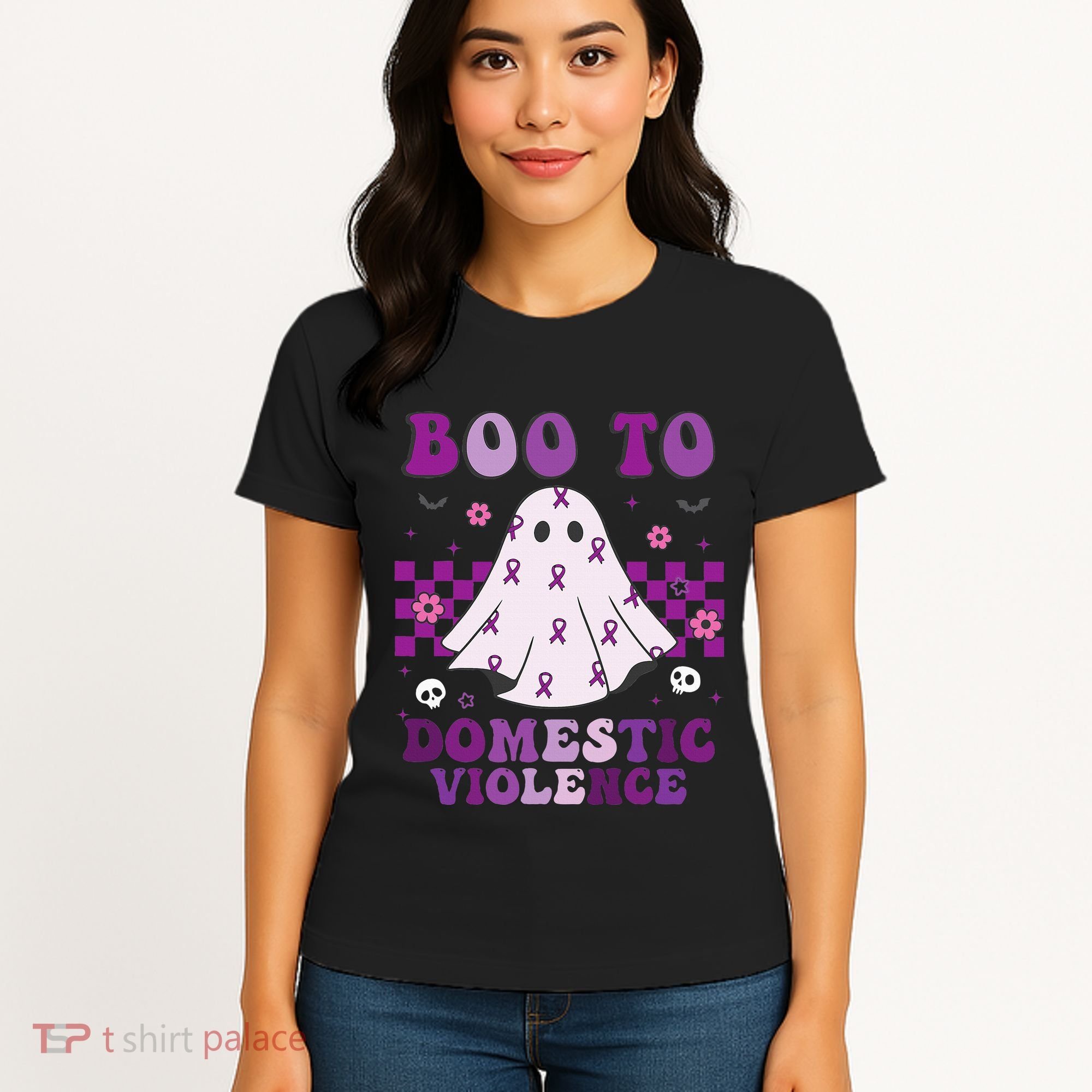 funny Boo Domestic Violence Awareness Women's T-Shirt