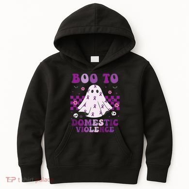 funny Boo Domestic Violence Awareness Kids Hoodie