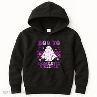 funny Boo Domestic Violence Awareness Kids Hoodie thumb 0