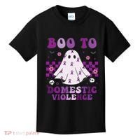 funny Boo Domestic Violence Awareness Kids T-Shirt thumb 0