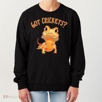 Funny Bearded Dragon Got Crickets Lizard Reptile Herpetology Women's Sweatshirt thumb 0