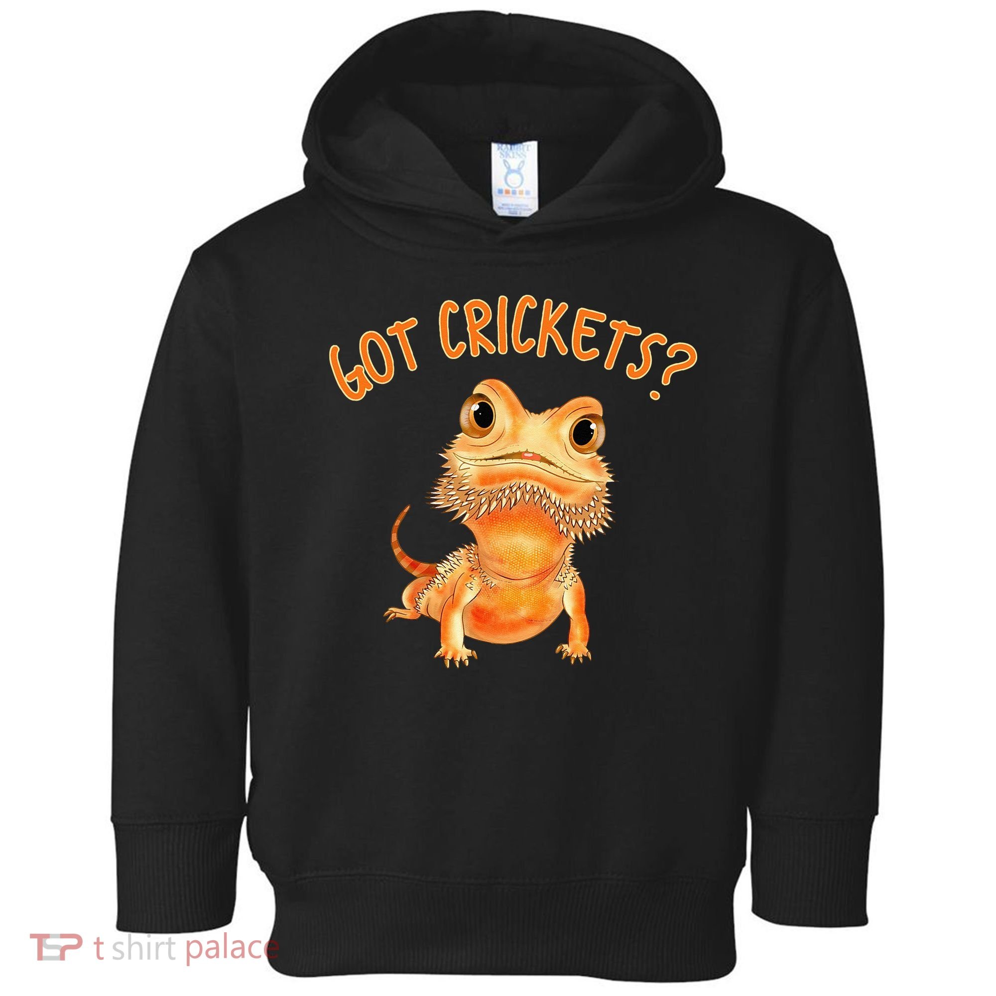 Funny Bearded Dragon Got Crickets Lizard Reptile Herpetology Toddler Hoodie