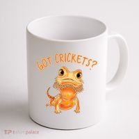 Funny Bearded Dragon Got Crickets Lizard Reptile Herpetology Coffee Mug thumb 1