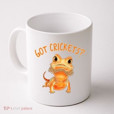 Funny Bearded Dragon Got Crickets Lizard Reptile Herpetology Coffee Mug