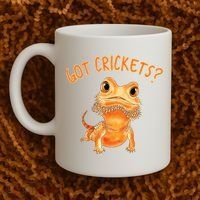 Funny Bearded Dragon Got Crickets Lizard Reptile Herpetology Coffee Mug thumb 2