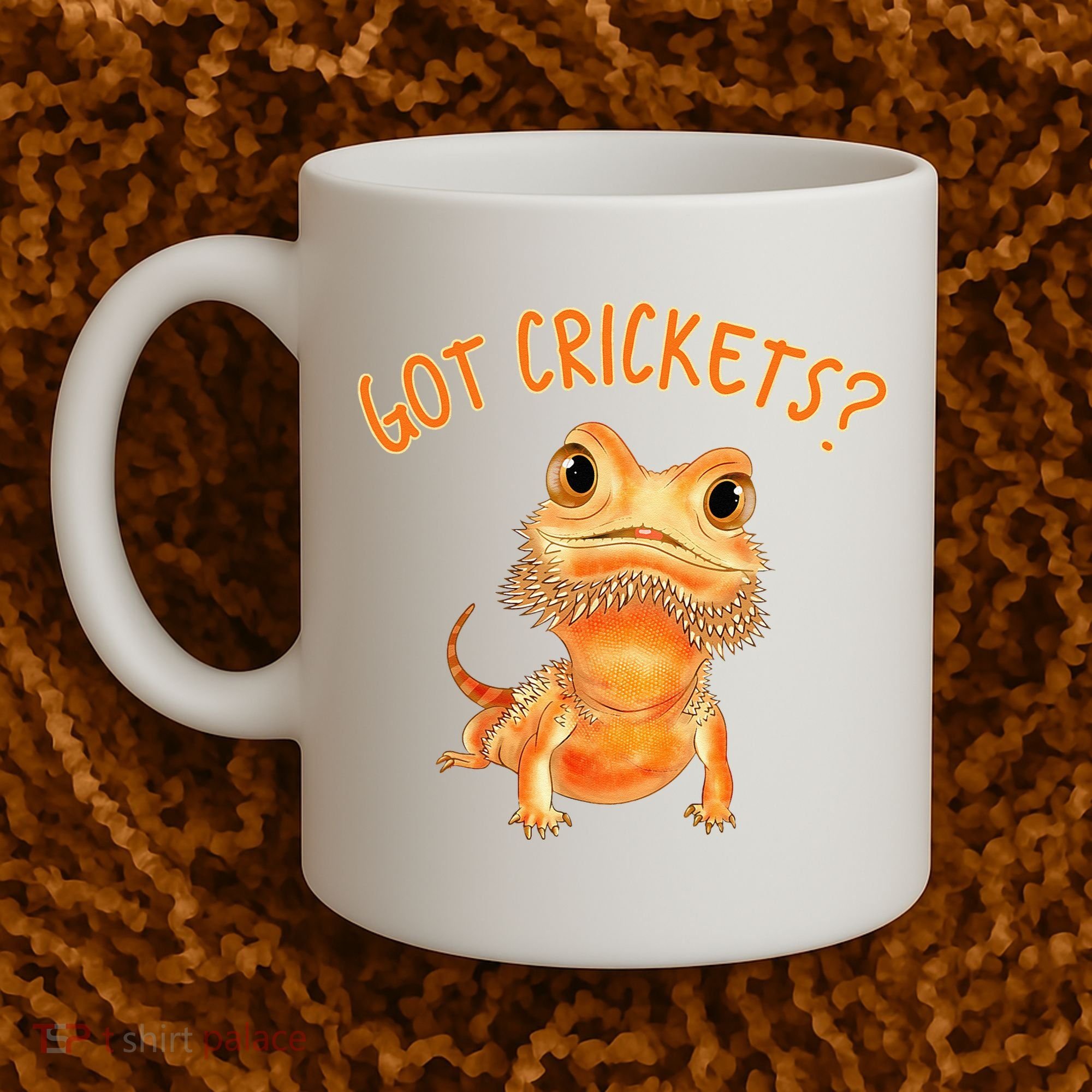 Funny Bearded Dragon Got Crickets Lizard Reptile Herpetology Coffee Mug