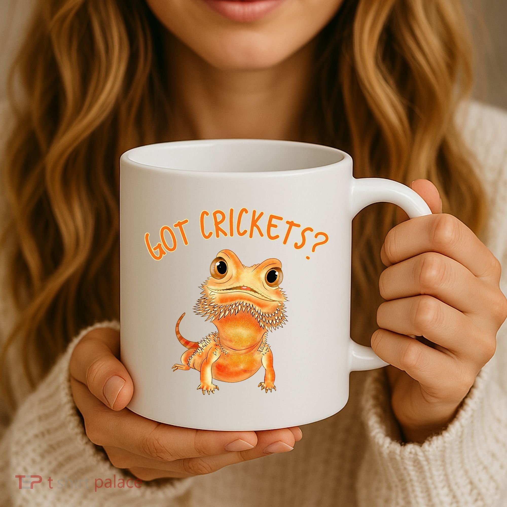 Funny Bearded Dragon Got Crickets Lizard Reptile Herpetology Coffee Mug