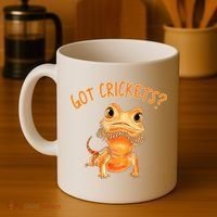 Funny Bearded Dragon Got Crickets Lizard Reptile Herpetology Coffee Mug thumb 4