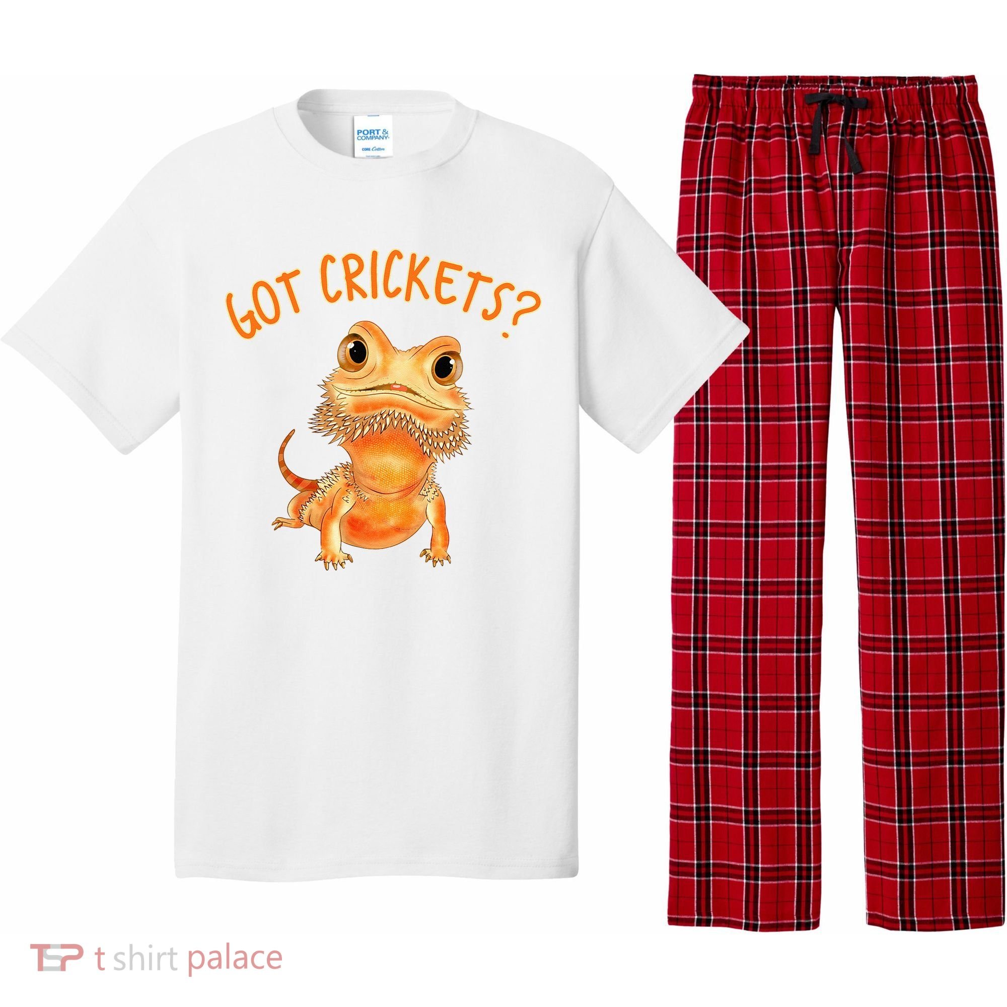 Funny Bearded Dragon Got Crickets Lizard Reptile Herpetology Pajama Set