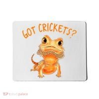 Funny Bearded Dragon Got Crickets Lizard Reptile Herpetology Mousepad thumb 0