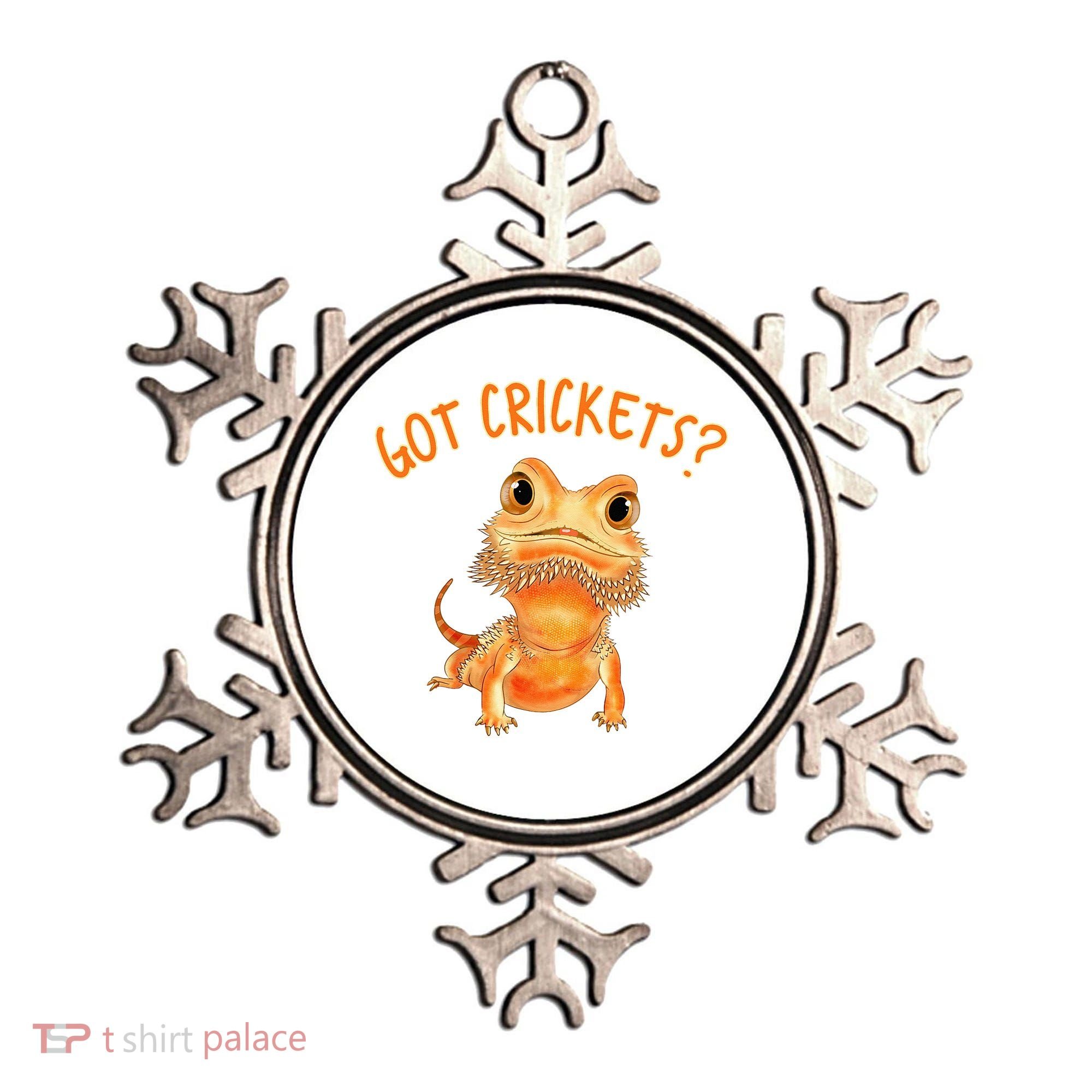 Funny Bearded Dragon Got Crickets Lizard Reptile Herpetology Ornament