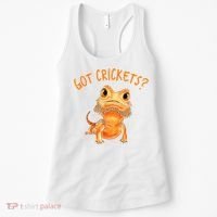 Funny Bearded Dragon Got Crickets Lizard Reptile Herpetology Women's Tank Top thumb 0