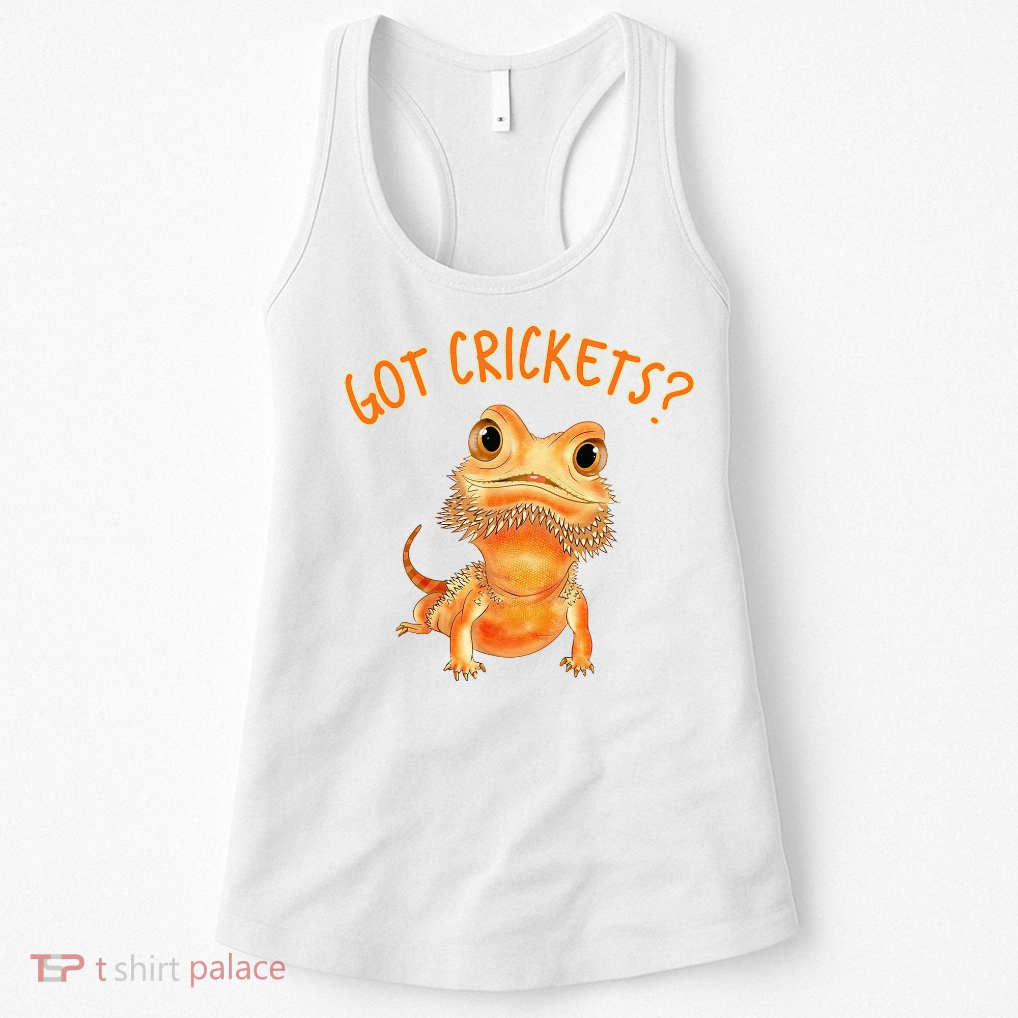 Funny Bearded Dragon Got Crickets Lizard Reptile Herpetology Women's Tank Top