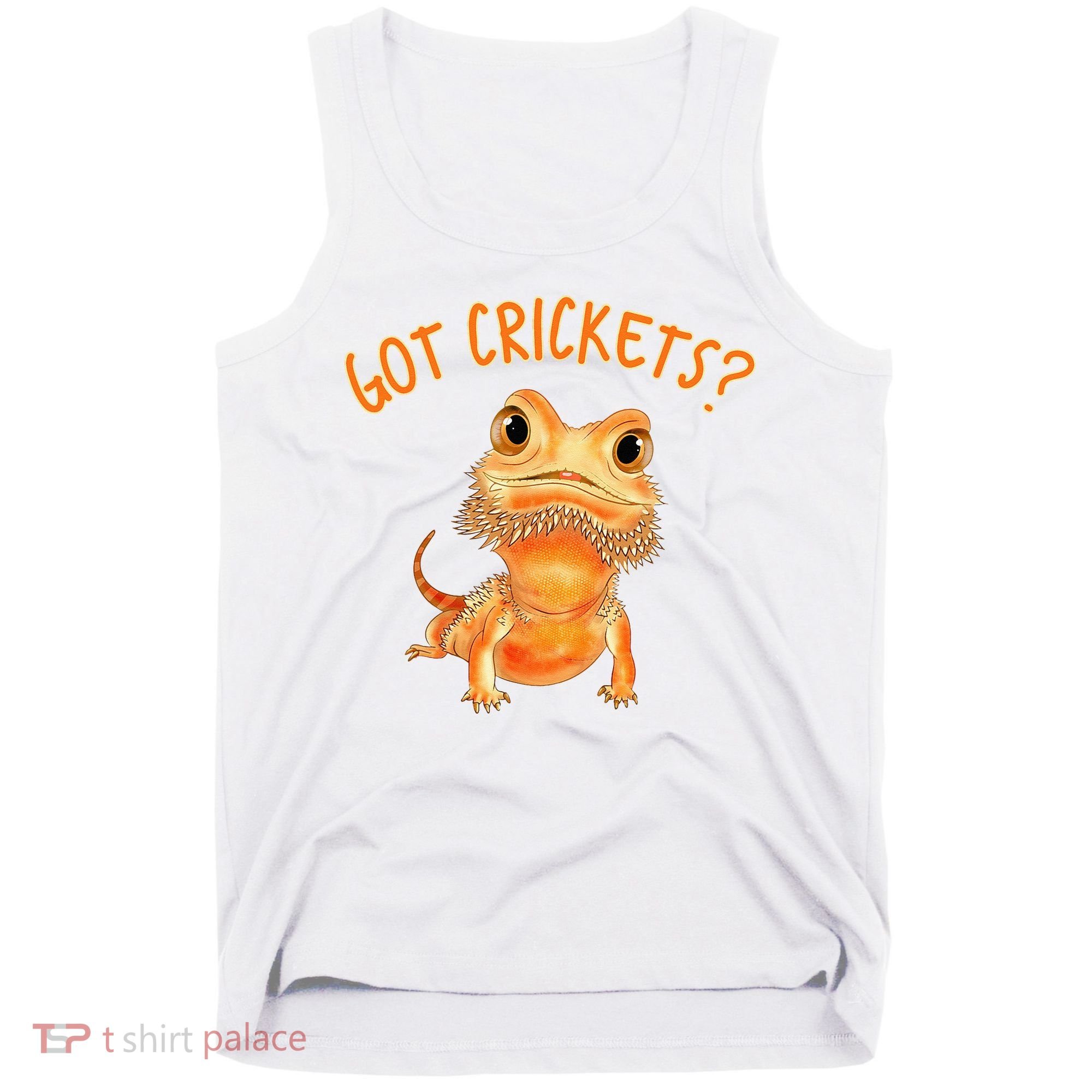 Funny Bearded Dragon Got Crickets Lizard Reptile Herpetology Tank Top