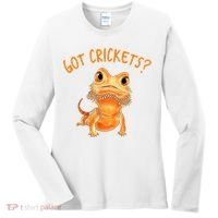 Funny Bearded Dragon Got Crickets Lizard Reptile Herpetology Women's Long Sleeve Shirt thumb 0