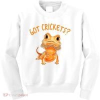 Funny Bearded Dragon Got Crickets Lizard Reptile Herpetology Kids Sweatshirt thumb 0