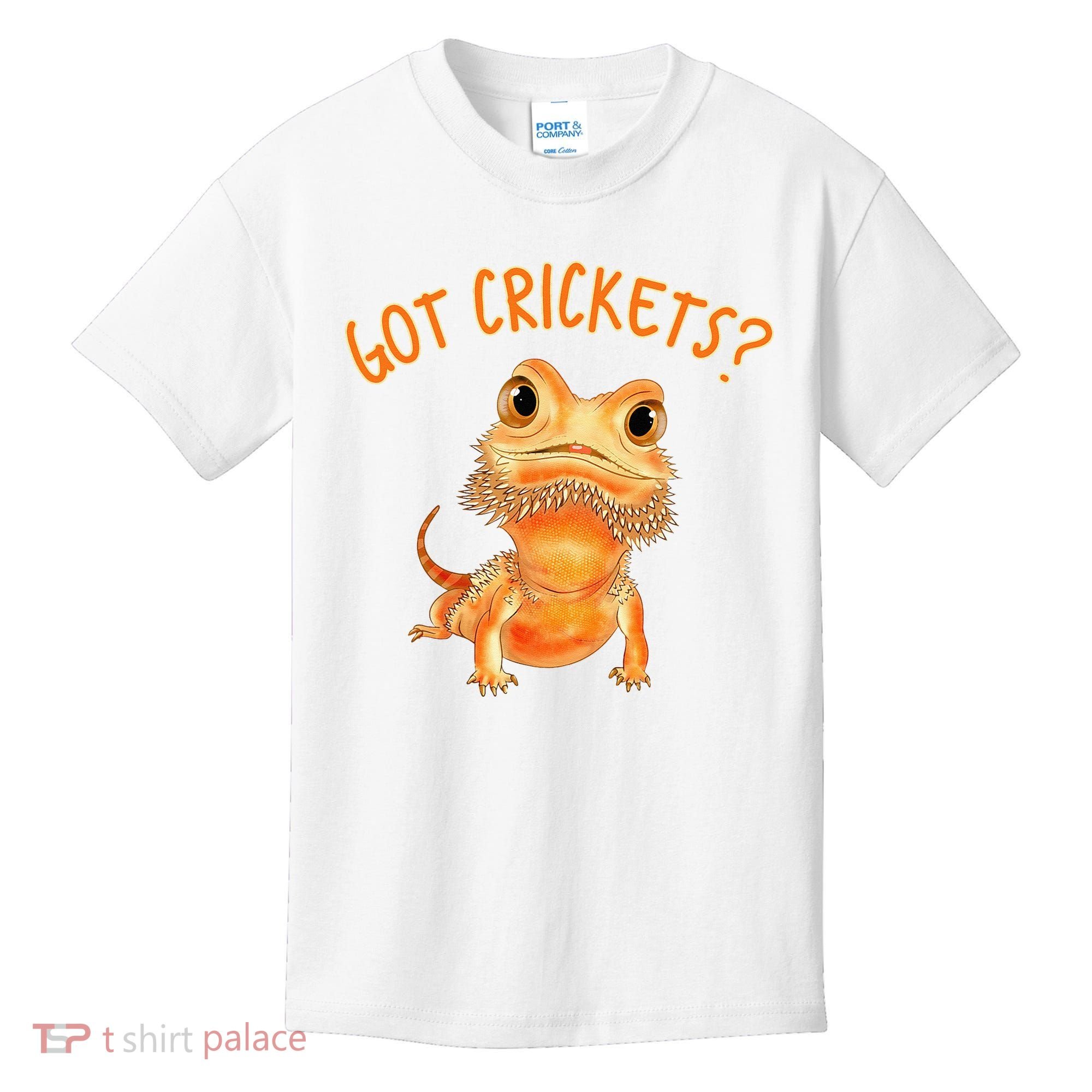 Funny Bearded Dragon Got Crickets Lizard Reptile Herpetology Kids T-Shirt