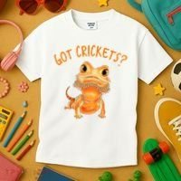 Funny Bearded Dragon Got Crickets Lizard Reptile Herpetology Kids T-Shirt thumb 3