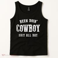 Funny Been Doing Cowboy Gift Shit Western Cowgirl Gift Tank Top thumb 2