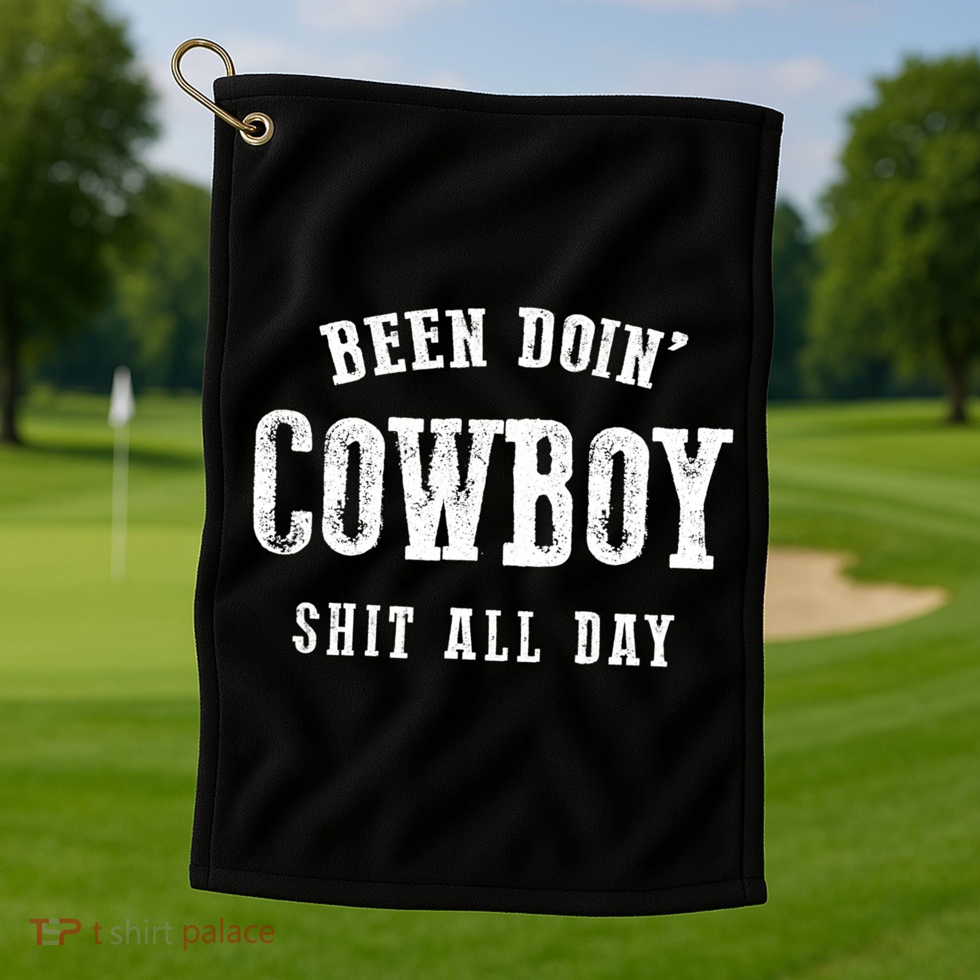 Funny Been Doing Cowboy Gift Shit Western Cowgirl Gift Golf Towel