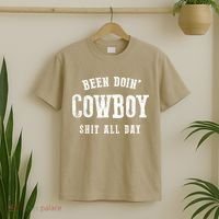 Funny Been Doing Cowboy Gift Shit Western Cowgirl Gift T-Shirt thumb 2