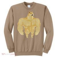 Funny Buff Doge Chiba Dog Gym Meme Funny Swole Doge Meme Sweatshirt thumb 0