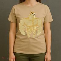 Funny Buff Doge Chiba Dog Gym Meme Funny Swole Doge Meme T-Shirt thumb 4