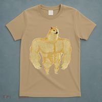 Funny Buff Doge Chiba Dog Gym Meme Funny Swole Doge Meme T-Shirt thumb 5