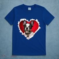 French Bulldog Dog Rose Heart Valentines Day Couple Gift T-Shirt thumb 5