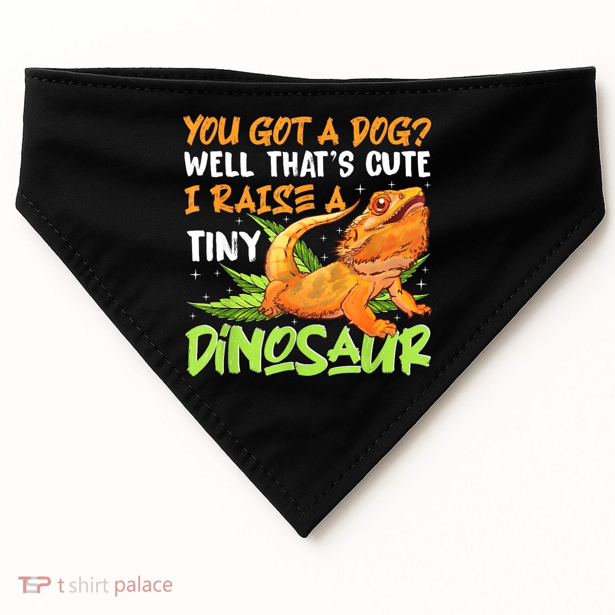 Funny Bearded Dragon Pet Reptile Lizard Lover USA-Made Doggie Bandana