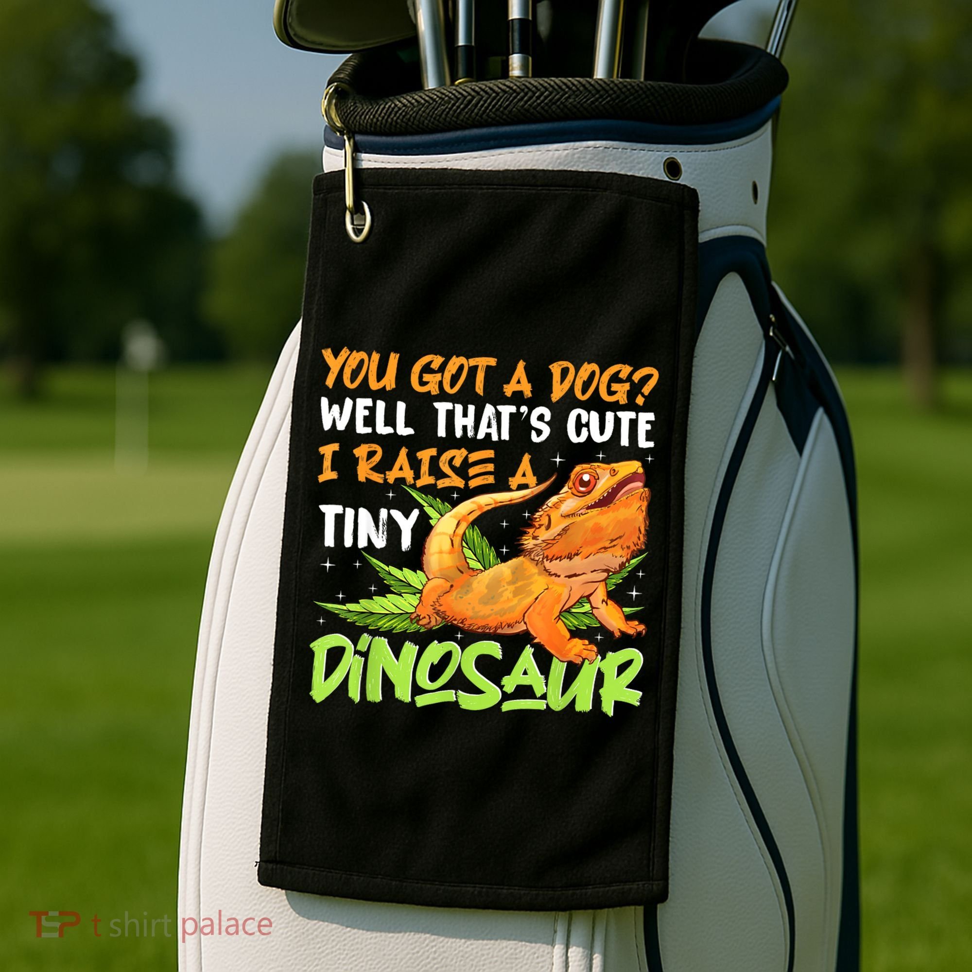 Funny Bearded Dragon Pet Reptile Lizard Lover Golf Towel