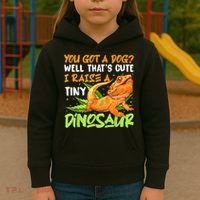 Funny Bearded Dragon Pet Reptile Lizard Lover Kids Hoodie thumb 3